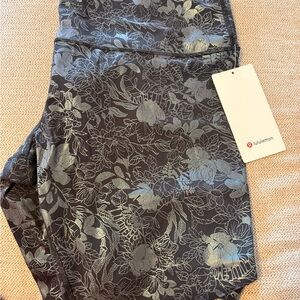 Lululemon Athletica Black Floral Leggings